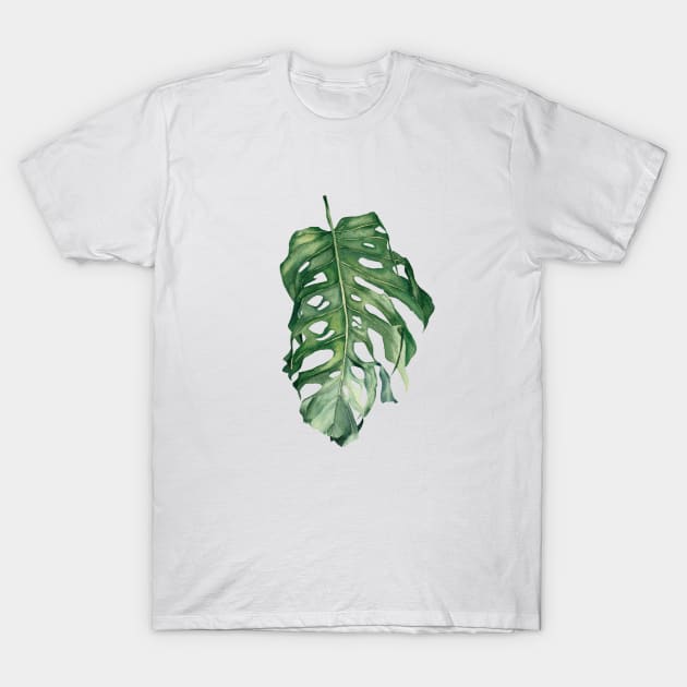 Tropical Monstera Leaf T-Shirt by InnaPatiutko